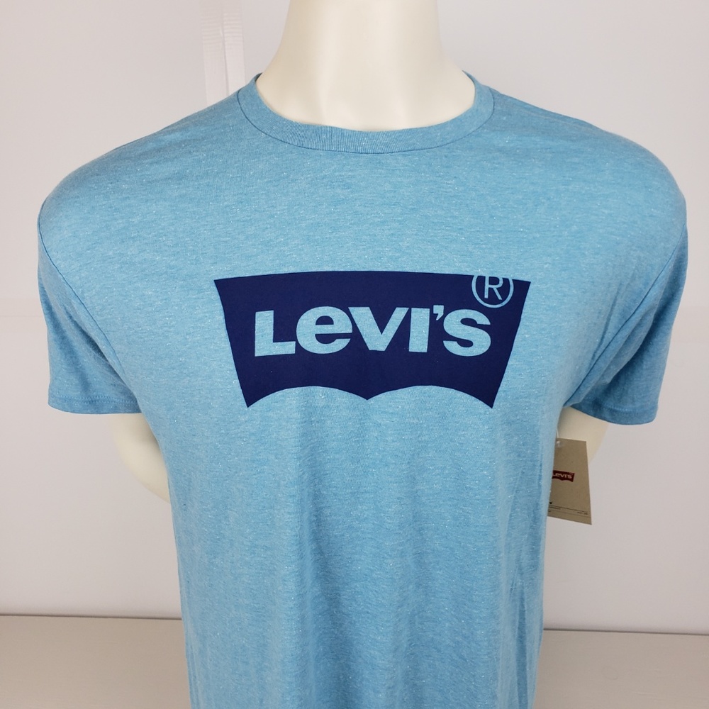 Levis Men's Short Sleeve Graphic Tee Blue w/ Logo